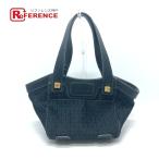 ショッピングロエベ LOEWE ロエベ アナグラム カバン 肩掛け ハンドバッグ ゴールド金具 トートバッグ ブラック レディース【中古】