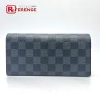 ショッピングLOUIS LOUIS VUITTON ルイヴィトン N62655 ポルトフォイユブラザ 2つ折り ウォレット 長財布 ブラック メンズ【中古】