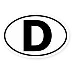  vehicle ID стикер ( эллипс ) Германия L размер повторный . отражающий D страна идентификация ID BMW Audi smart