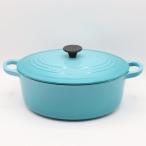 【ボーナスストア+5％】ル・クルーゼ ココット・オーバル 25cm カリビアンブルー ホーロー 両手鍋 LE CREUSET 本体
