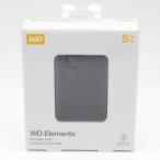 ボーナスストア+5％【新品未開封】WD Elements Portable WDBU6Y0050BBK-WESN 外付けハードディスク 5TB HDD ポータブル ウエスタンデジタル 本体