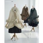 ショッピングケープ 【エコファー エレガンス ケープ】フォーマル きれいめ 上品 冬 秋 袖あり ゆったり 30代 40代 レディース レジーナリスレ