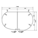 パナソニック Panasonic 風呂ふた (フロフタ) GVR1342 風呂フタ 組みフタ 幅×奥行き 1380×819mm L勝手 本体厚み 4.3mm ホワイト