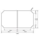 パナソニック Panasonic 風呂ふた (フロフタ) GVR1364 風呂フタ 組みフタ 幅×奥行き 1367×745mm 本体厚み 4.3mm ホワイト