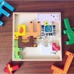 動物積み木 知育玩具 木製テトリス 動物パズルセット 組み立て 木製おもちゃゼント 知育玩具 早期開発 教育おもちゃ ギフト誕生日 新品