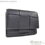 ボッテガ ヴェネタ (BOTTEGA VENETA) マキシイントレ カセット 三つ折りファスナーウォレット 財布 651372 ブラック(新品同様)中古