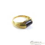 ショッピング15号 K18 （ジュエリー） オニキス リング パワーストーン 指輪 15号 ゴールド 2.7ｇ（中古）