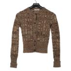 ショッピングプラダ プラダ （PRADA） ウール×カシミア ニット カーディガン ＃38 ブラウン P25404 トップス ウエア（新品同様）中古