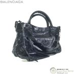 バレンシアガ （BALENCIAGA） ザ・ファースト 2way ハンド ショルダー バッグ ミラーチャーム付き 103208 ブラック（美品）中古