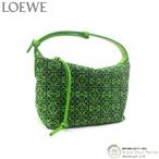 ショッピングLOEWE ロエベ （LOEWE） キュービィバッグ スモール アナグラム ジャガード ハンド ショルダー バッグ A906K75X06 グリーン（新品同様）中古