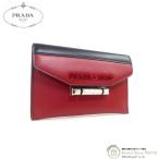  Prada (PRADA) машина f кожа футляр для карточек 1MC004 FUOCO×NERO( как новый ) б/у 