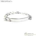  Tiffany (TIFFANY&CO.) ID plate балка Flat кручение ссылка цепь браслет 925 плоский серебряный мужской ( б/у )