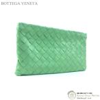 ボッテガ ヴェネタ (BOTTEGA VENETA) イントレチャート スモール ポーチ クラッチバック 749919 サイレン(中古)