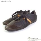  Louis Vuitton (LOUIS VUITTON) комбинированный кожа low cut спортивные туфли обувь для вождения обувь #6 1/2 GO0097 Brown мужской ( б/у )