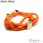 ミュウミュウ (MIUMIU) コードブレスレット 5IB538 オレンジ(新品)