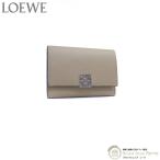 ロエベ （LOEWE） アナグラム バーティカル ウォレット スモール コンパクト 三つ折り 財布 C821S33X12 サンド（新品）