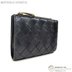 ボッテガ ヴェネタ (BOTTEGA VENETA) イントレ スモール 二つ折り ファスナーウォレット 財布 742330 ブラック(新品)