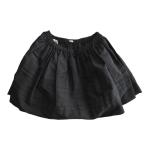 ショッピングMIUMIU ミュウミュウ （MIUMIU）ポリエステル アセテート ミニ スカート ギャザー 36 ブラック MG394 ウェア（中古）