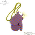  Hermes (HERMES) кашемир вязаный окантовка baby рукавица Kids детский шнур имеется перчатки 101333M-02 многоцветный ( как новый ) б/у 