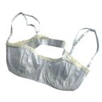 ミュウミュウ （MIUMIU） コットン ポプリン ストライプ ブラトップ レース ロゴ 3 ブルー×ホワイト RG9444 ウェア（未使用品）中古