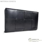 ボッテガ ヴェネタ (BOTTEGA VENETA) マキシイントレ カセット ジップアラウンド ウォレット 長財布 649607 ブラック メンズ(新品)