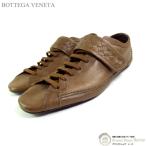 ボッテガ ヴェネタ （BOTTEGA VENETA） レザー ベルクロ スニーカー #41 1/2 靴 ブラウン メンズ（中古）