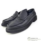  Hermes (HERMES)gyo-m мокасины Loafer кожа обувь обувь #40 черный мужской ( б/у )