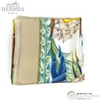 エルメス (HERMES) カレ 90 大判 ストール ショール VIVE LE VENT 風よ吹け ベージュ系(中古)