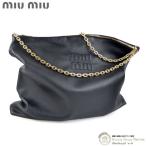 ショッピングMIUMIU ミュウミュウ （MIUMIU） チェーン レザー ショルダー バッグ 5BC114 ブラック（新品同様）中古
