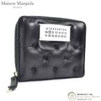 ショッピングマルジェラ メゾン マルジェラ （Maison Margiela） グラム スラム エンブロイダリー ウォレット 二つ折り ラウンド財布 ブラック（新品）