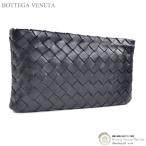 ショッピングボッテガ ボッテガ ヴェネタ （BOTTEGA VENETA） イントレチャート クラッチバッグ ポーチ ブラック（中古）