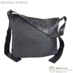 ボッテガ ヴェネタ （BOTTEGA VENETA） イントレチャート フラップ ショルダーバック ブラック メンズ（中古）