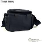 ミュウミュウ （MIUMIU） アーカイブ ナイロン ボンディング カメラバッグ クロスボディ ショルダー バッグ ブラック（中古）