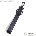 ショッピングヴェネタ ボッテガ ヴェネタ （BOTTEGA VENETA） イントレチャート キーリング キーホルダー 607492 ブラック（美品）中古