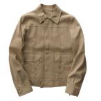 ショッピングロエベ ロエベ （LOEWE） アナグラム ヌバック レザー ジップアップ ジャケット 48 ベージュ ウェア メンズ（中古）