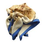 エルメス （HERMES） カレ 90 大判 ストール ショール Lapins Dans Champ De 麦畑とウサギ ベージュ系（中古）