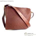  Bottega Veneta (BOTTEGA VENETA) сетка кожа сумка на плечо 163971 Brown ( б/у )