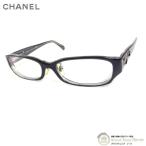  Chanel (CHANEL) черепаха задний квадратное оправа для очков очки черный раз ввод ( б/у )