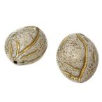 9円パーツ アクリルビーズ 1個 (ベージュ系カラー)手芸ビーズ 大きめサイズ21mm×18mm