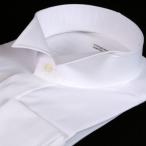 ウイングカラーシャツ メンズ 綿100％ 比翼 スリムフィットモデル ダブルカフス TOL912