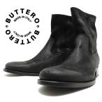 ブッテロ BUTTERO 日本正規品 定番バックジップブーツ PE-SCAA 01 NERO(ブラックスエード) B1109