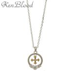 KENBLOOD ケンブラッド ラウンドフォルム＆ゴシッククロスペンダント ネックレス  ゴールド×シルバー 【KHP-145】【メンズ レディース・ユニセックスモデル】
