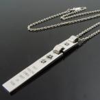 KENBLOOD ケンブラッド ジルコニア＆2連プレートメッセージペンダント ネックレス シルバー 【KP-140】【メンズ レディース・ユニセックスモデル】