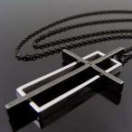 KENBLOOD ケンブラッド スクエアボックス＆クロスデザインペンダント ネックレス シルバー×ブラック 【KP-247】【SilentMajority】【メンズ レディース・ユニセ