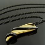 KENBLOOD ケンブラッド 勾玉＆スパイラルデザインペンダント ネックレス ゴールド×ブラック 【KP-246】【SilentMajority】【メンズ レディース・ユニセックスモ