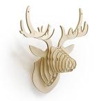Yahoo! Yahoo!ショッピング(ヤフー ショッピング)ki-gu-mi 鹿の 壁飾り - 小学生 から 大人 まで 楽しめる 木製 3D 立体パズル DIY 工作キット - 男の子 女の子 の 知育玩具