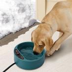 PETLESO加熱可能ペット用ボウル、犬用加熱ボウル、冬小動物茶碗、猫、ウサギ、鳥、犬給水器 加熱 室内用 屋外用 25cmx12cmサイズ 2L