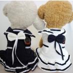 ペット用セーラー服制服マリンワンピ...