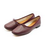 apomba Rely na15 темный красный кожа обувь балет квадратное женский кожа . глубокий мягкость .. трудно низкая упругость APOM 131