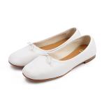 apomba Rely na15 белый кожа обувь балет квадратное женский кожа . глубокий мягкость .. трудно низкая упругость APOM 131